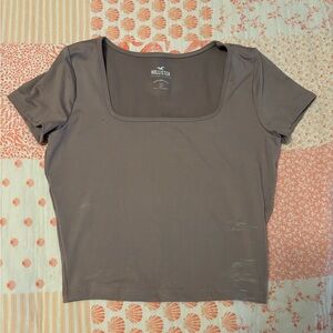 Hollister seamless top, square neck purple top